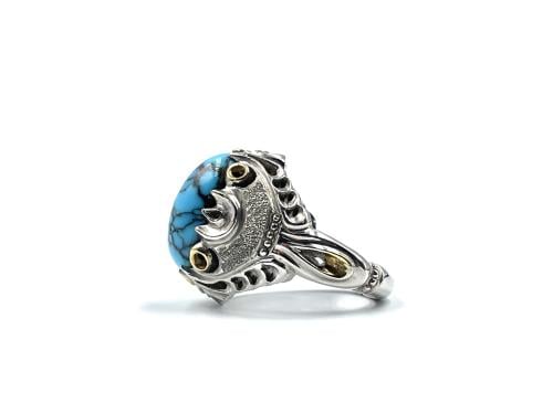 خاتم فيروز نيشابوري silver ring firoza turquoise
