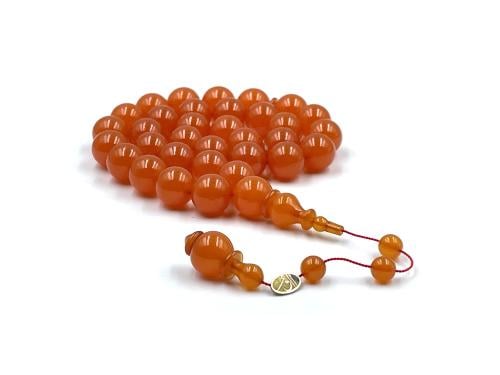 سبحة فاتوران من مكعبات يمنية لون واحد صب قديم خراطة احمد اوزبك