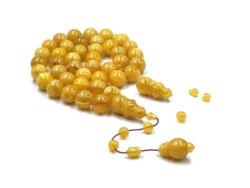 سبحة من مكعبات يمنية معرقة لون واحد صب قديم خراطة يلمز قوندوز rosary