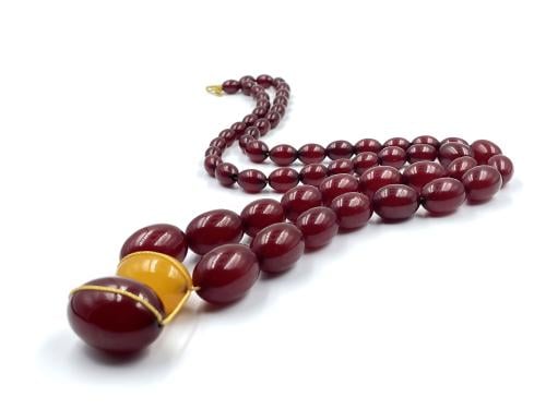 عقد فاتوران صب قديم old faturan cherry amber
