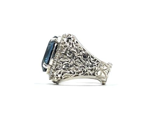 خاتم توباز لندني طبيعي mens rings