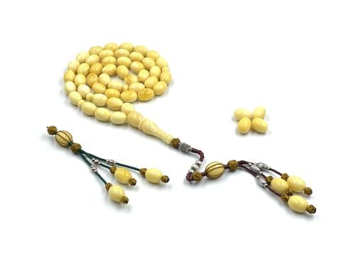 سبحة كهرمان تعجين بياض محاحي Amber rosary