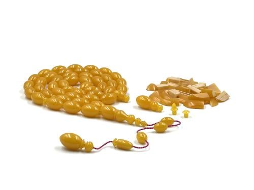 سبحة من مكعبات يمنية منجمة لون واحد صب قديم خراطة بوبرهومة الكندري