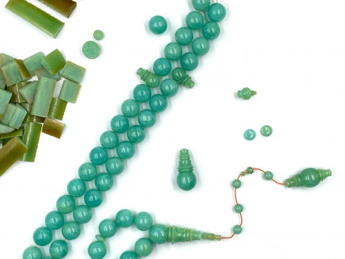 سبحة بكلايت من عصى 25ملم تيفاني معرقة صب قديم خراطة ياسين طلحة rosary