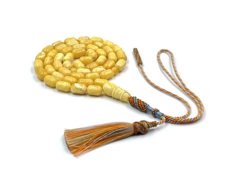 سبحة كهرمان معجن بياض Amber Rosary