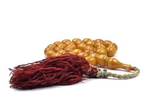 سبحة مستكة انتيك معرق منجم خراطة تركية Antique Rosary