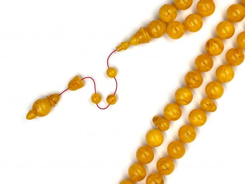 سبحة مكعبات يمنية معرقة بشفافية صب قديم خراطة علي اوزون rosary