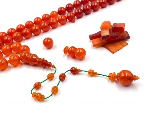 سبحة من بلاطة جزرية صب قديم خراطة ابراهيم اليمني rosary