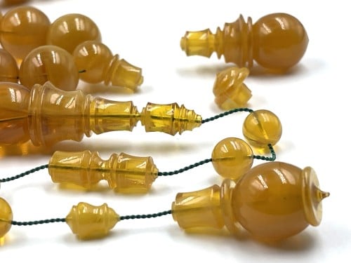 سبحة بكلايت توفي معرق بشفافية صب قديم خراطة مصنع الفن bakelite rosary