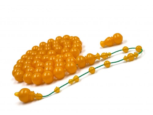 سبحة من مكعبات يمنية لون واحد فرق شفافية صب قديم خراطة القبطان ناجي طه