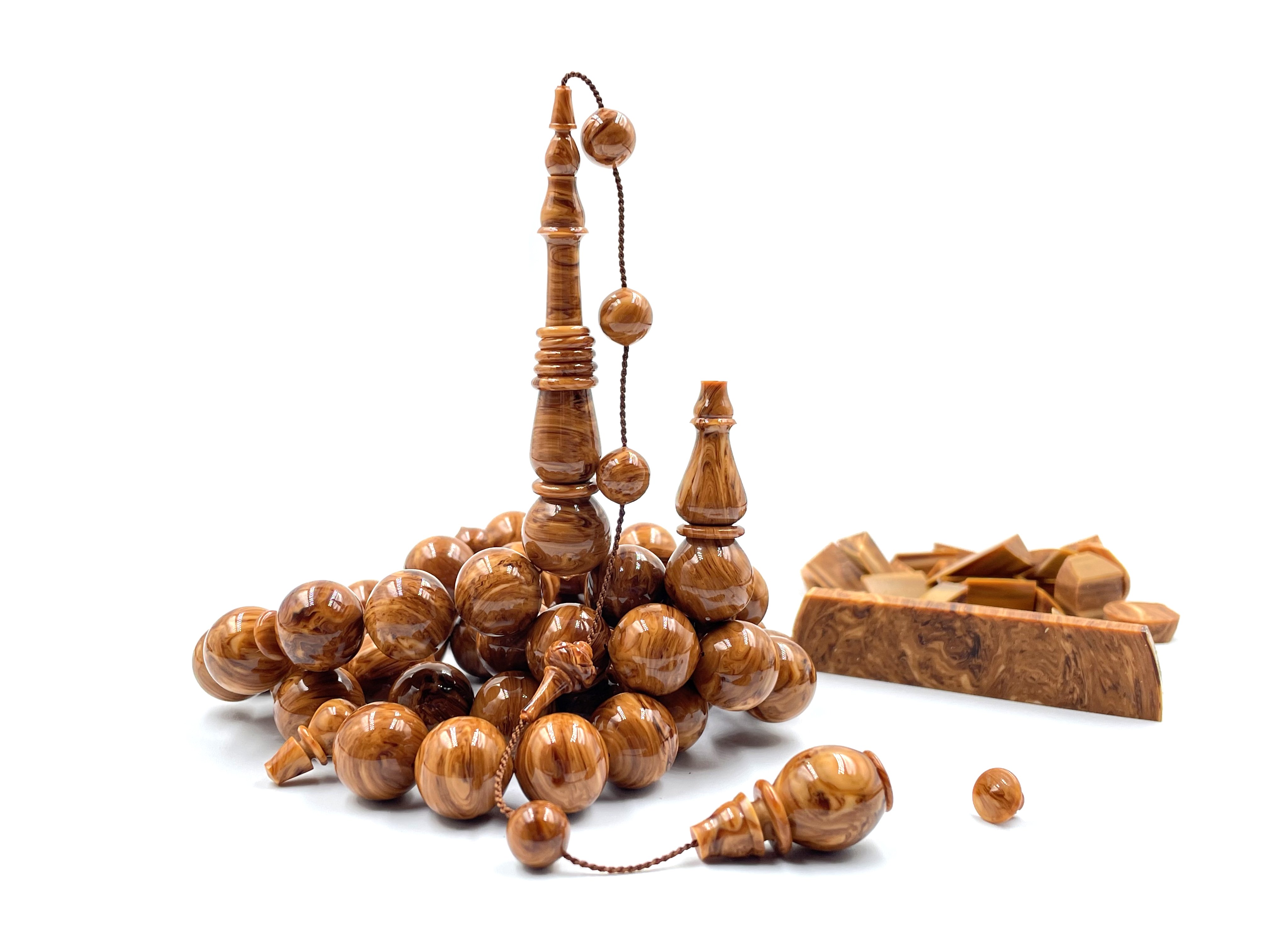سبحة بكلايت دارسيني مفروز صب قديم تصميم الجوهرة ALHAKEEM ROSARY