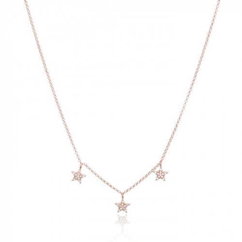 سلسال القلوب الثلاثة تعبير راقي للحب مصنوع من الفضة ومطلي بالذهب -من مجموعة نفيس هدايا مجوهرات هدية نسائية فاخرة 5551