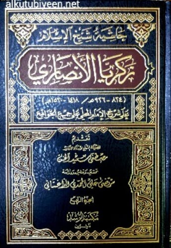 حاشية زكريا الأنصاري على شرح المحلي على جمع الجوامع