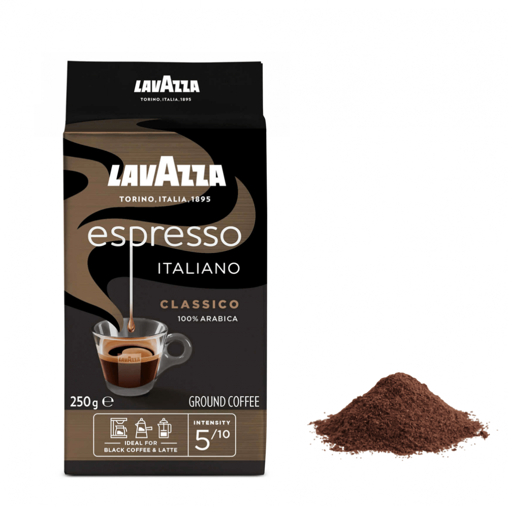 قهوة اسبريسو ايطاليانو مطحونة 250 جرام لافازا أراتوبيا القهوة ببساطة