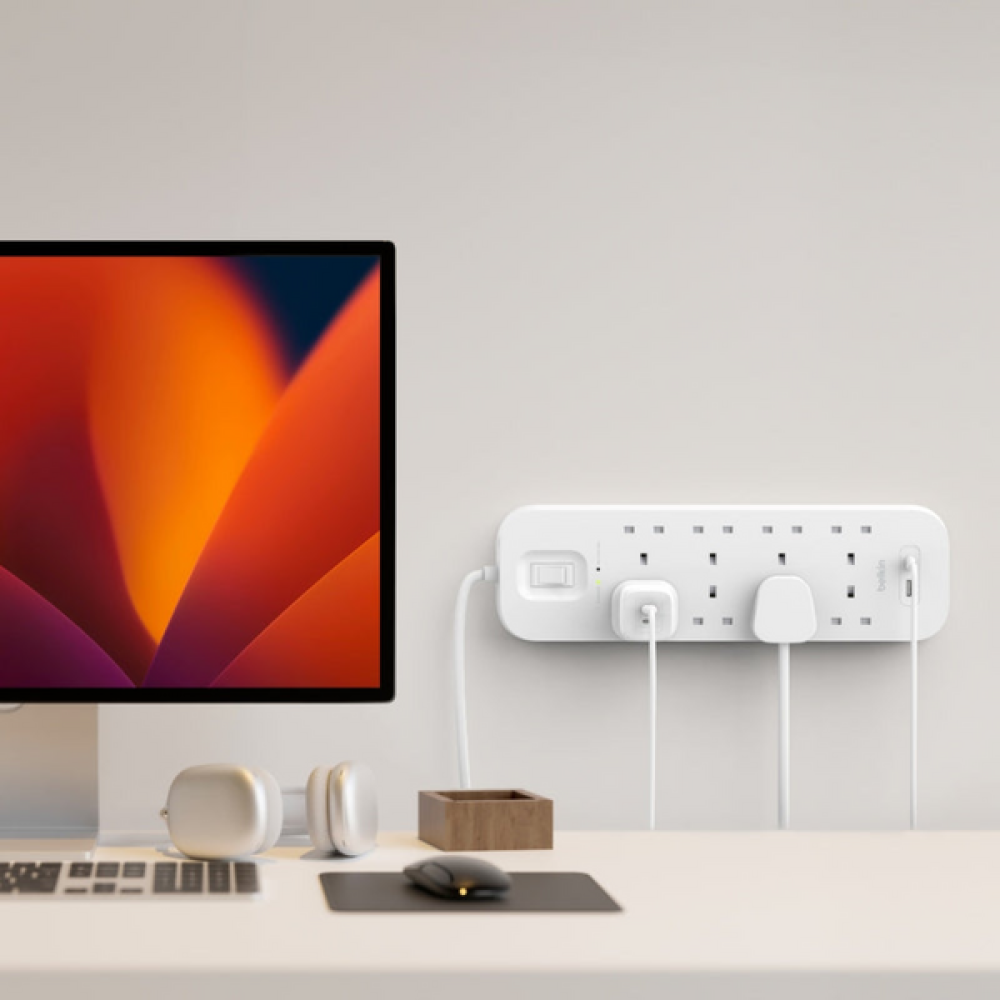 توصيلة ب 8 مقابس +منفذين Belken USB+PD 2M 18W
