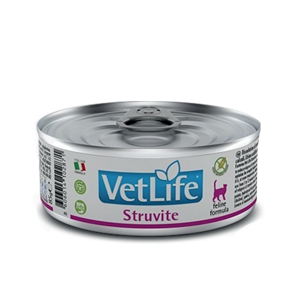 فارمينا طعام رطب معلب فيت لايف للعناية بالكلي و الحصوات الستروفيت للقطط 85 جرام