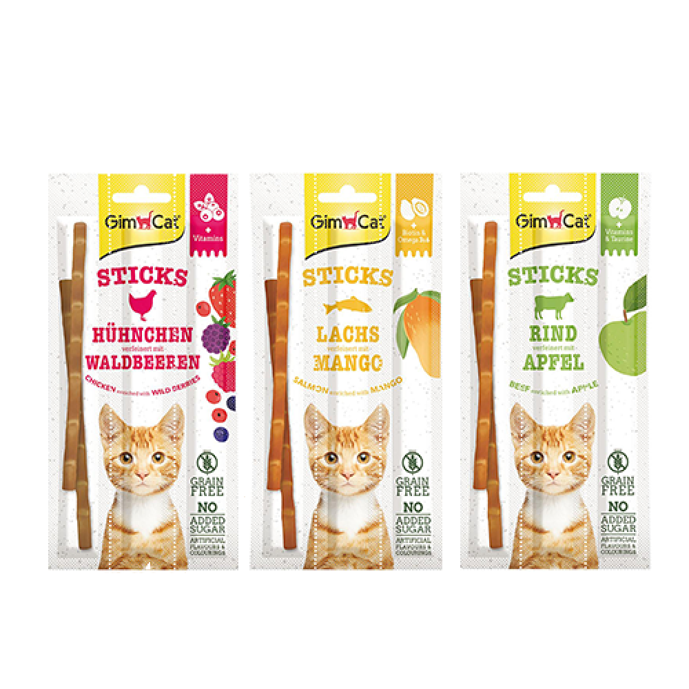 جيم كات مكافآت للقطط البالغة  10 أعواد جافة متعدد النكهات
