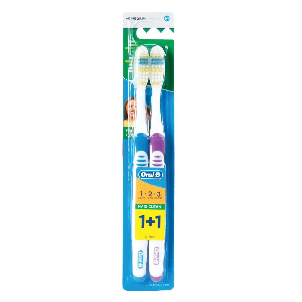Oral-B Maxi Toothbrush 1+1 Deep Clean and Gum Protection Ahlam