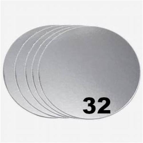 Silikomart | Round Cake Board In Rigid Cardboard Coated, Silver