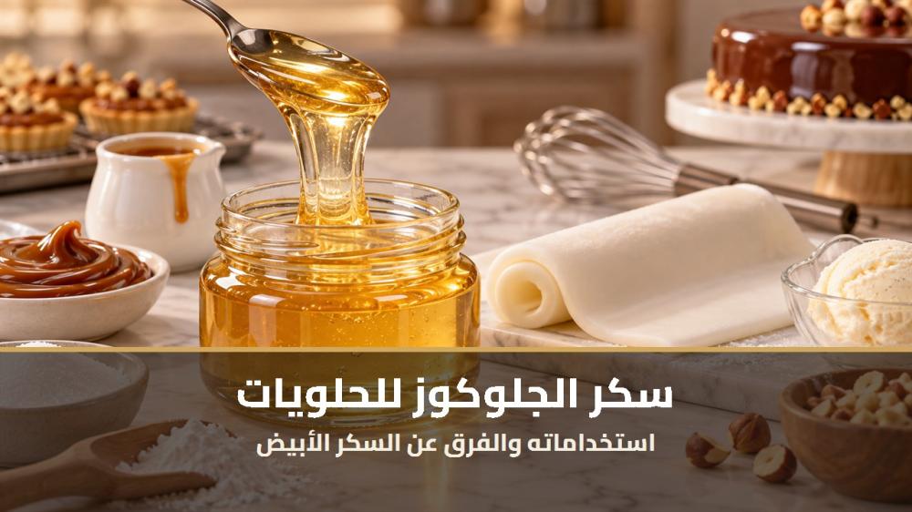 سكر الجلوكوز للحلويات: استخداماته والفرق عن السكر الأبيض وبدائله