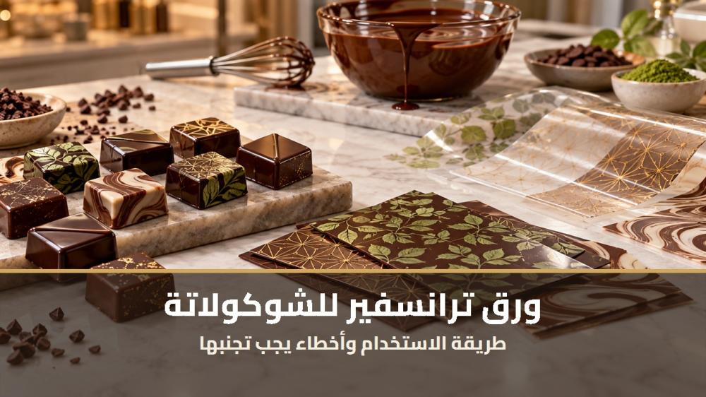 ورق ترانسفير للشوكولاتة: طريقة الاستخدام خطوة بخطوة وأخطاء يجب تجنبها