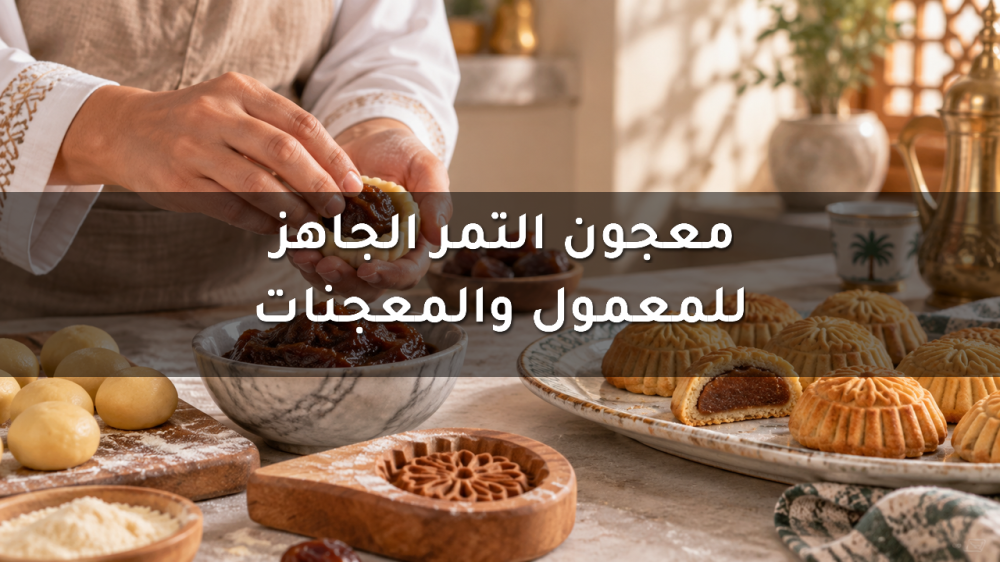 معجون التمر الجاهز للمعمول والمعجنات
