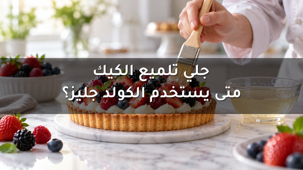 جلي تلميع الكيك على حلوى باردة مع طبقة لامعة