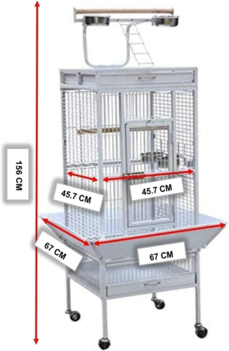 قفص ببغاء بعجلات