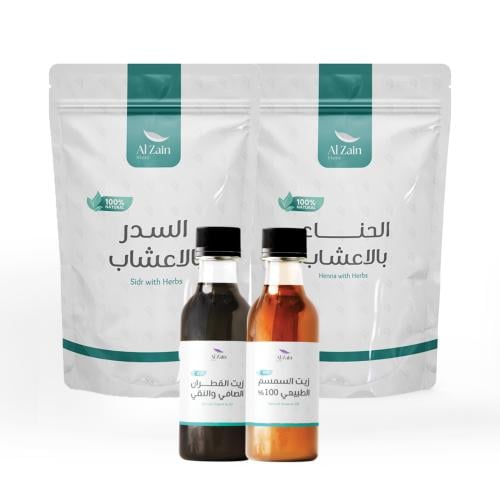 بكج علاج الشعر التالف حناء وسدر الاعشاب الهنديه نص...
