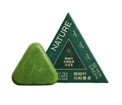 صابونة سفن جرين صينية لتقوية الشعر بالأعشاب الطبيعية 120 جرام