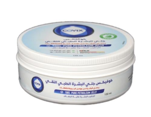 كوفيكس جلي البشره الطبي النقي يحمي البشره من عوامل الجو والتشققات لترطيب البشره عالية الجفاف 100مل