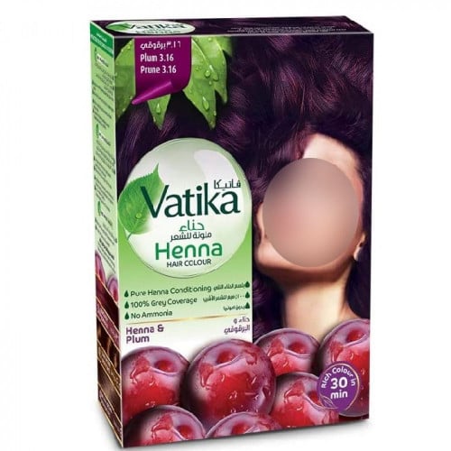 فاتيكا حناء ملونة للشعر حناء والبرقوقي بدون أمونيا