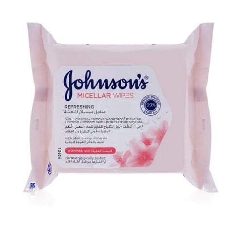 جونسون مناديل ميسيلار المنعشة للبشرة العادية 25منديل