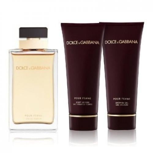 دولتشي آند غابانا - مجموعة  بور فيم (مع) عطر 100 مل + لوشن للجسم 100 مل + جل استحمام 100 مل