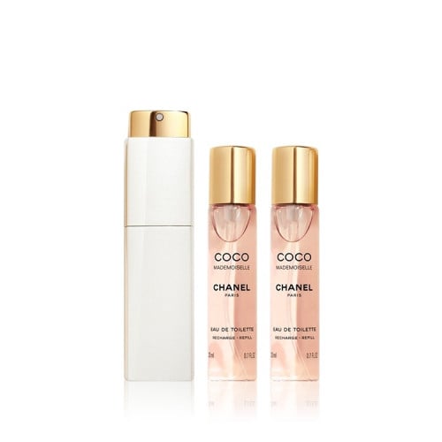 شانيل كوكو ماديموزيل أو دي تواليت مجموعة السفر 20X3 مل 1 قابل للتعبئة + 2 غيار