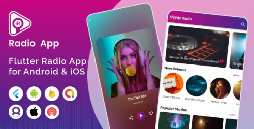 Mighty Radio - Flutter radio streaming app with ph...