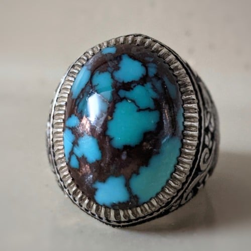 فيروز نيشابوري حسيني بعروق سوداء صياغة عباسيR