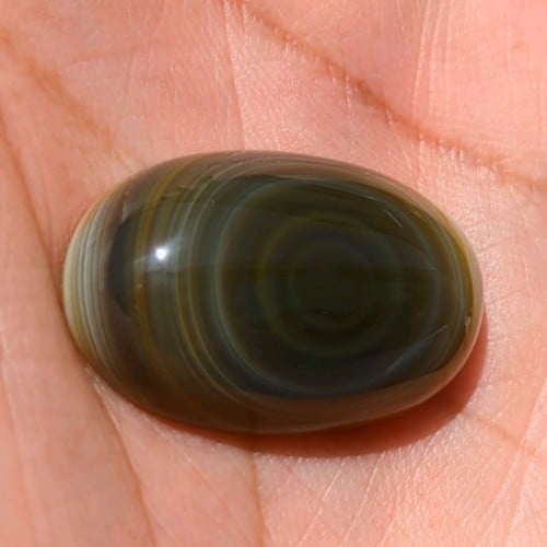 حجر عقيق سليماني هندي طبيعي زيتي أطواق جميلة