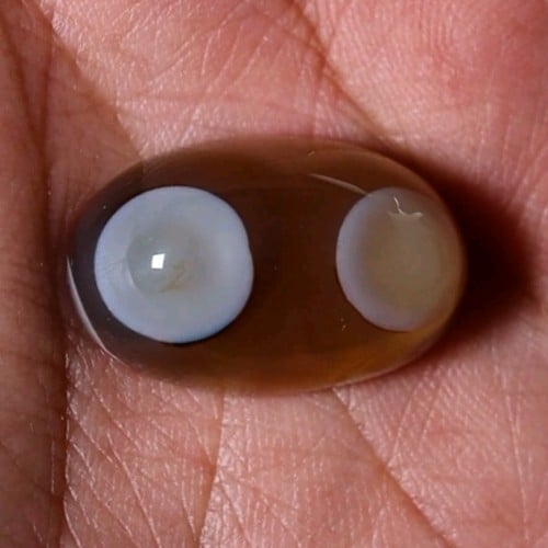 حجر سليماني هندي طبيعي عينين