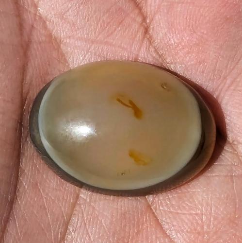 حجر عقيق سليماني هندي طبيعي أخضر عين في المنتصف