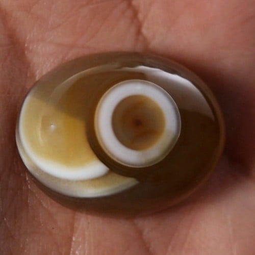 حجر عقيق سليماني هندي طبيعي أصلي  بني