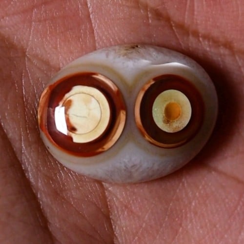 حجر سليماني هندي طبيعي عينين نوادر