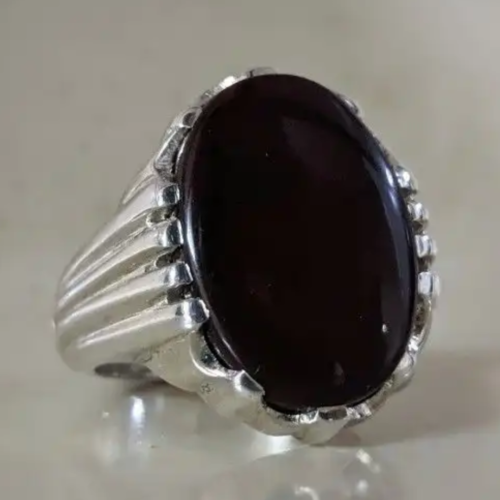 عقيق يماني كرزي صياغة بحرينية