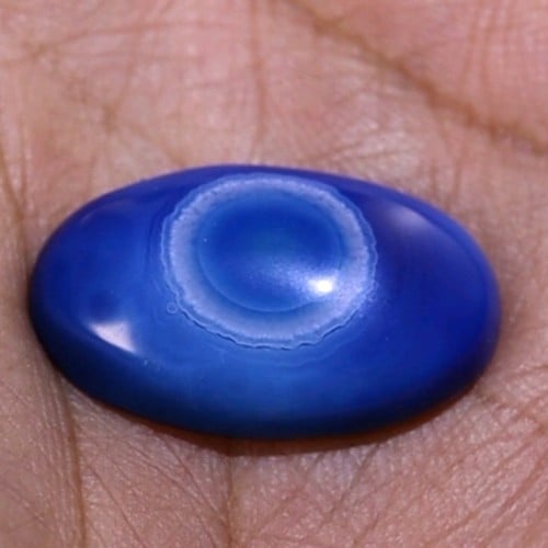 حجر عقيق سليماني هندي طبيعي فلور أزرق