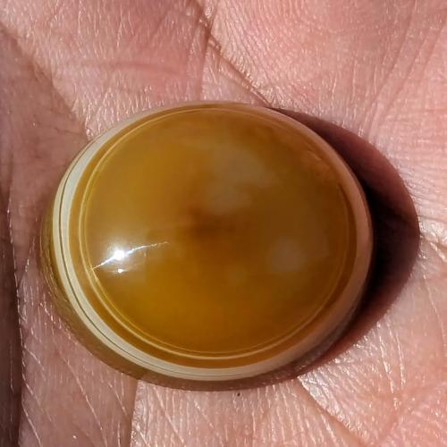 حجر سليماني هندي طبيعي أسود عينين بني