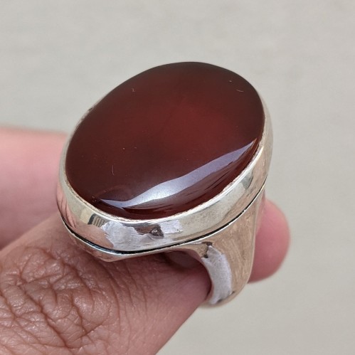 خاتم عقيق كبدي صياغة عقيل