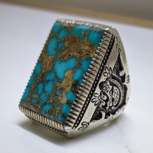 فيروز نيشابوري من العيار فوق الثقيل قطع مستطيل مقلع صلم صياغة عباسي R