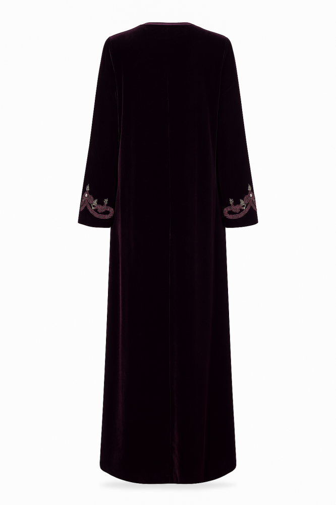 جلابيه مخمل شك مطرز