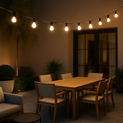 عقد لمبات خارجية 50 متر 40 لمبة