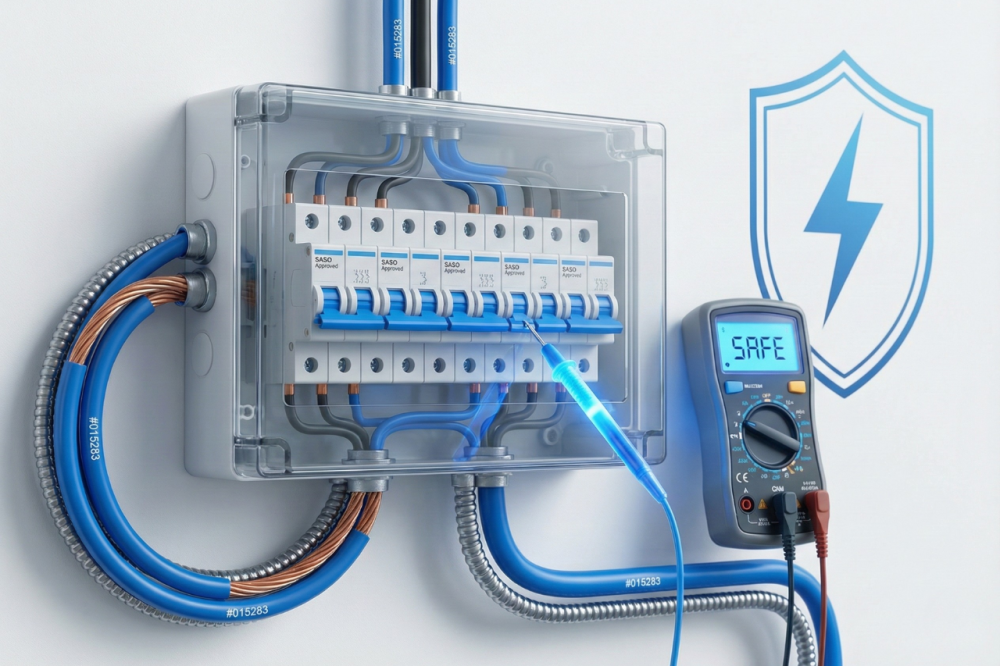 كيف تحمي منزلك من التماس الكهربائي عبر اختيار القواطع والكيابل الصحيحة